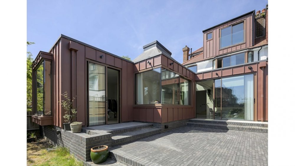 stepped rear terrace